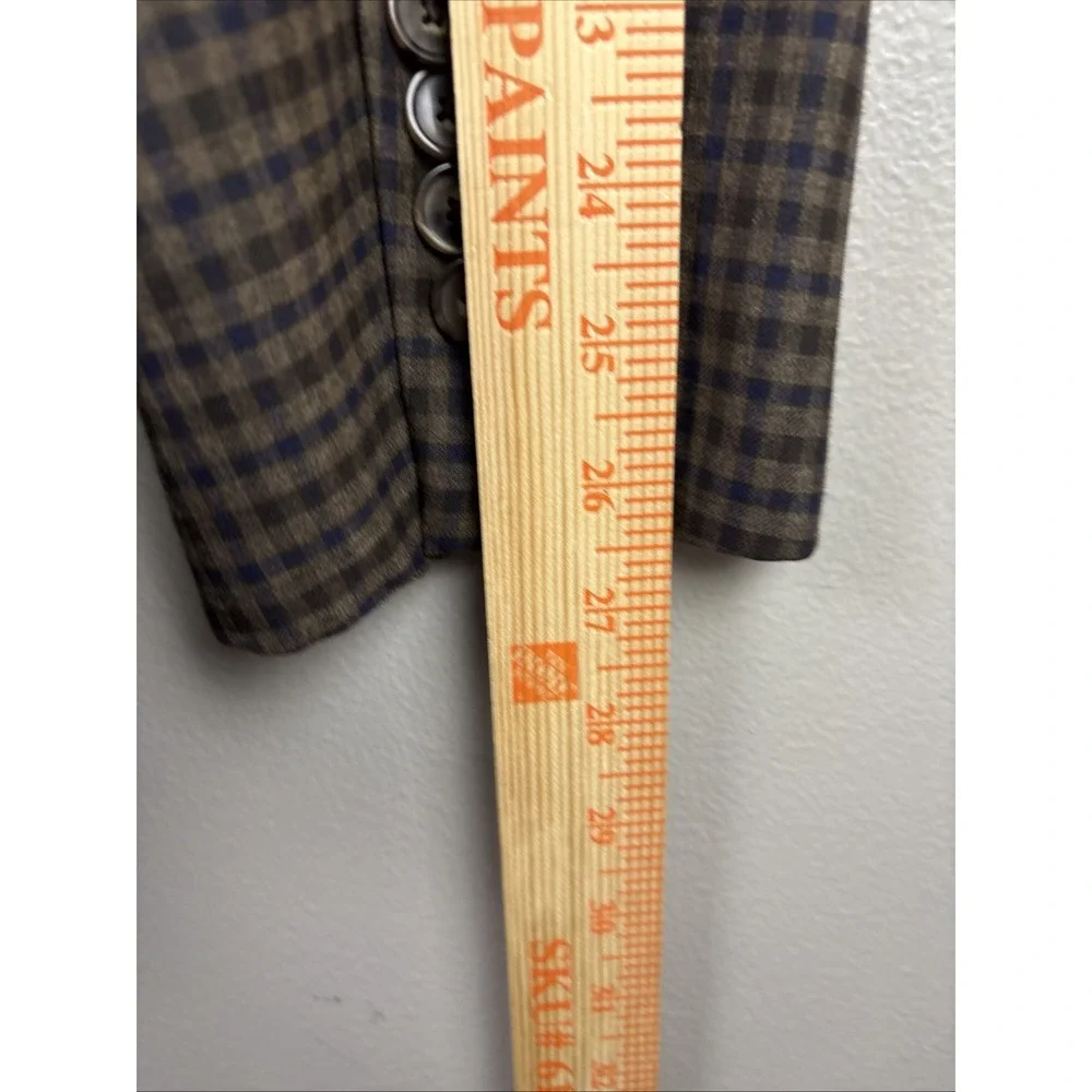 Tommy Hilfiger Men's 42L Sport Coat Blazer Brown Glen Plaid‎ Lined Check